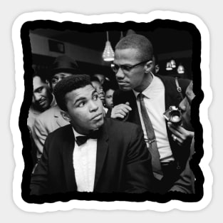 Malcom X and Muhammad Ali Sticker
